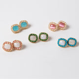 Reams Studs - Green Turquoise